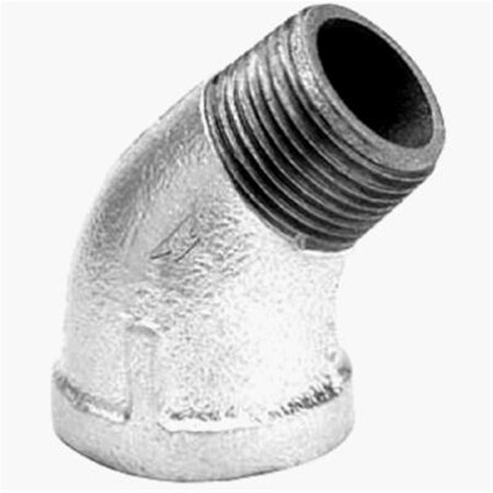 Homecare Products 8700128500 .5 in. Malleable Iron Pipe Fitting Galvanized 45 Degree Street Elbow HO569325