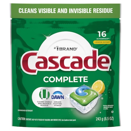 Cascade Complete Lemon Scent Pods Dishwasher Detergent 8.5 oz 16 pk 80797043
