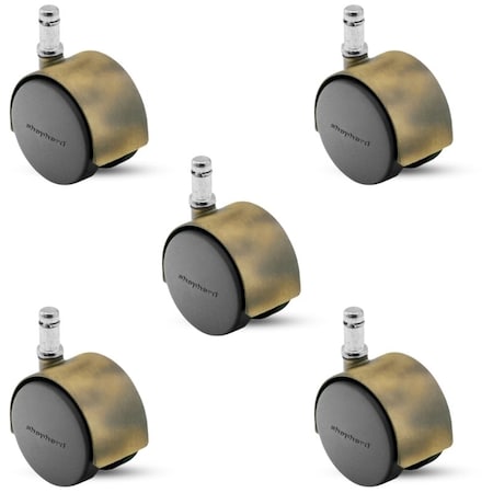Shepherd Hardware Pacer Hooded Chair Caster Set of 5, 5PK PPA50223WA-5-PACK