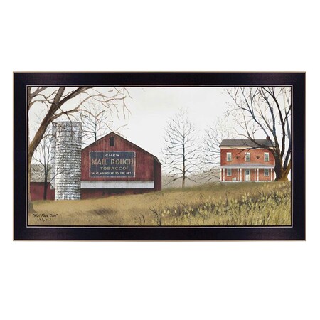 Homeroots Mail Pouch Barn 6 Black Framed Print Wall Art 404559