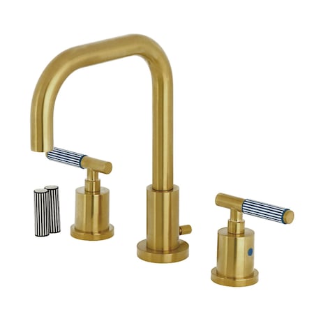 Kingston Brass Widespread Bathroom Faucet with Brass Pop-Up, Brushed Brass FSC8933KPS