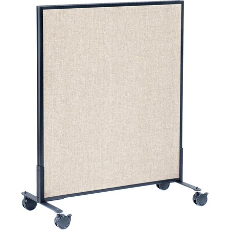 Global Industrial Interion Mobile Office Partition Panel, 36-1/4"W x 45"H, Tan 694955MTN
