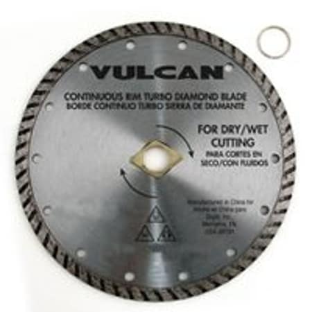 Vulcan 934161OR Continuous Turbo Diamond Blade, 10 in Dia, 7/8 in Arbor PTA250507/934161O