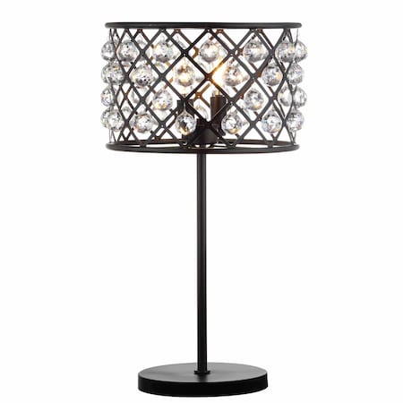 Jonathan Y Gabrielle 22.5" Metal/Crystal LED Table Lamp, Oil Rubbed Bronze JYL9022A