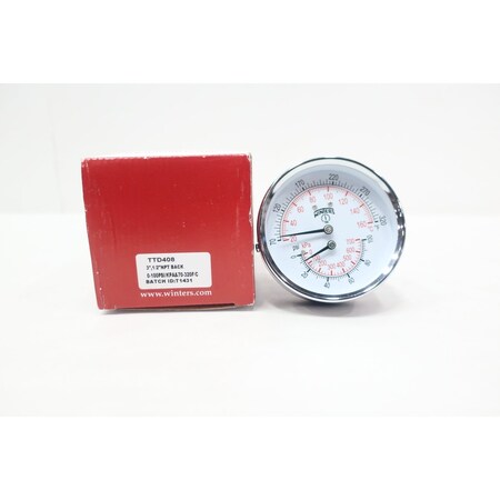 Winters TTD 3IN THERMOMETER 1/2IN NPT 70-320F TTD408