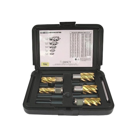 Slugger By Fein Annular Cutter Set TiN, 1 In Cut D, 5 Pc 63134999012