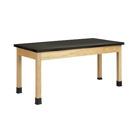 Diversified Spaces Table, Black/Oak, Wood Frame, 26" D P7306K30N