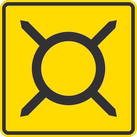 Lyle Circular Intersection Symbol, 36x36, Non-Reflective, Yellow G-16437-NA_36x36