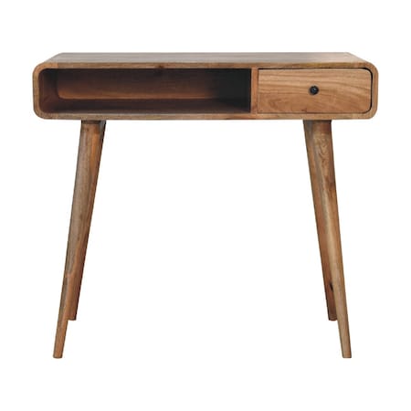 Homeroots 35" Brown Solid Wood Writing Desk 723449