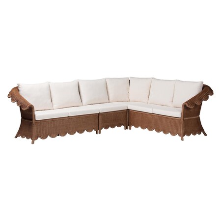 Bali & Pari Detta Natural Rattan Sectional Set, Set of 4 263-14478-14479-14480-14481-ZORO