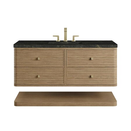 James Martin Vanities Allamari 48" Single Vanity, Dune Mist w/ 3 CM Phantome Eclos Top D640-V48-DMS-WPHT