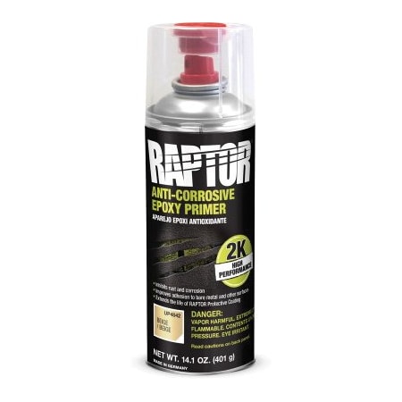 U-Pol RAPTOR 2K Epoxy Primer, 14.1 oz Aerosol Can, Beige, 8 to 12 sq-ft/gal Coverage UP4842