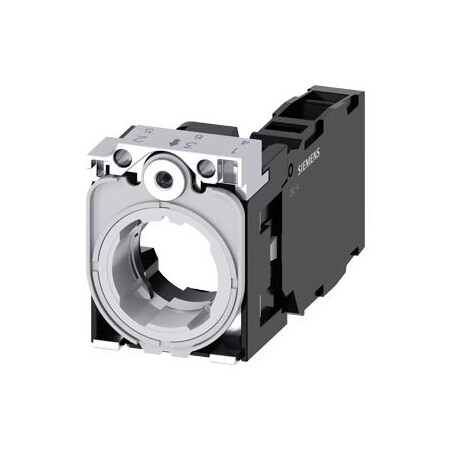 Siemens holder, 3-way, metal, 1 NO+1 NC, screw terminal 3SU1510-1AA10-1FA0