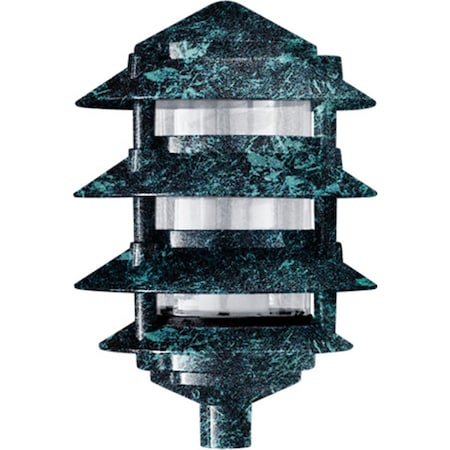 Intense Cast Aluminum Four Tier Pagoda Light, Verde Green IN765363