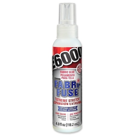 E6000 FABRI-FUSE Glue, Clear/Cloudy White, 4 fl-oz Bottle 565004