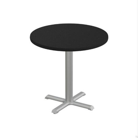 Correll Round Cafe Table, 36 in W, 36 in L, 29 in H, Particleboard Top, Black Granite SXT36R-07-98-09