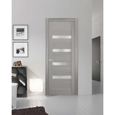 Sartodoors Slab Barn Door Panel 42x96 inches Solid Core Modern Interior QUADRO4113S-SS-4296