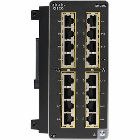Cisco CATALYST IE3300 RUGGED 16PORT GE POE+EXP MODULE IEM-3300-16P=