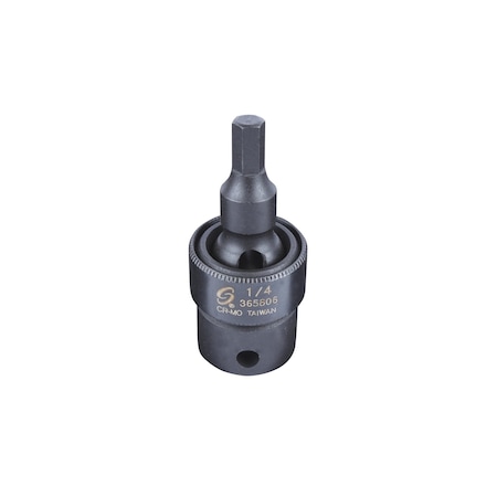 Sunex 3/8 in Drive 1/4 in Universal Hex Bit Driver Impact Socket 365806