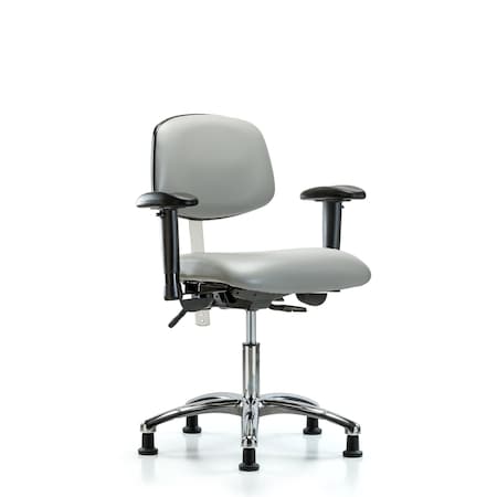 Blue Ridge Ergonomics Clean Room Chair Desk Chair, Vin, Chr, Tilt, AA, Gld, Dov, CL100, Adjustable Arms, 18" to 23" Height, Dove BR-NCR-VDHCH-CR-T1-A1-RG-8567