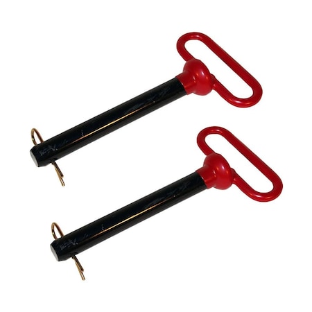 Mytee Products AgraLink 2 Pcs Red Handle Forged Hitch Pin, 7/8 in x 6-1/2 in, Clevis Pin w/ Handle, 2PK RHFHP-71506x2