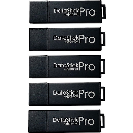 Centon 32 GB DataStick Pro USB 3.0 Flash Drive - 32 GB - USB 3.0 - Black - 5 Year Warranty - 5 Pack S1-U3P6-32G-5B