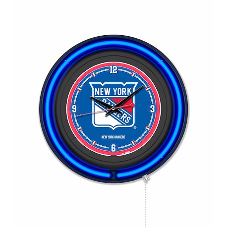Holland Bar Stool New York Rangers 15 Double Neon Wall Clock Clk15BK