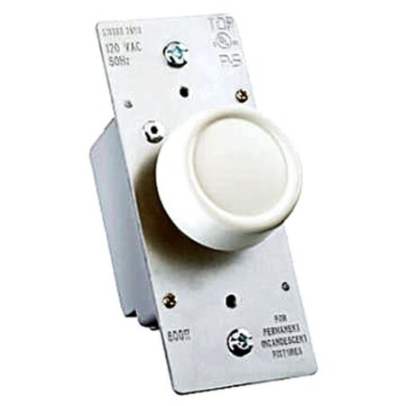 Legrand Rotary Dimmer, 120 V, 600 W, Incandescent Lamp, Ivory R600PLTKV