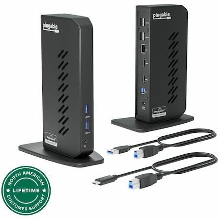 Plugable Technologies PLUGABLE USB 3.0 AND USB-C UNIVERSAL LAPTOP DOCKING STATION FOR WINDOWS AND MAC UD-3900Z