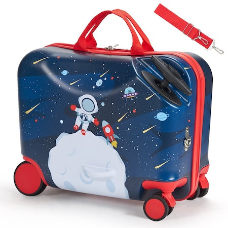 Vevor Ride-on Luggage 18-inch Lightweight Kids Scooter Suitcase with Wheels ROA-18TKR-B06