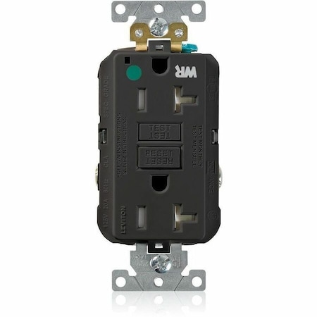 Leviton SmartlockPro GFCI 20A WR/TR/HG/PI Black GFWT2-HGE