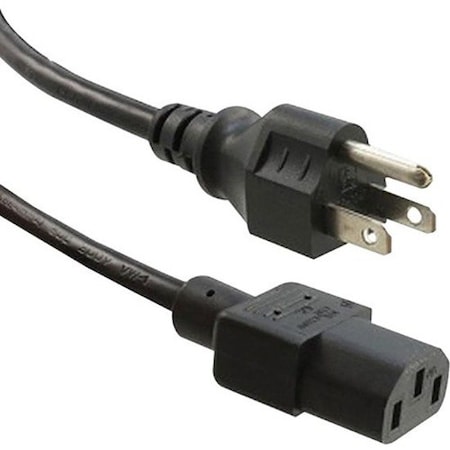 Enet Nema 5-15P To C13 Power Cord Black 3Ft N515-C13-13A-3F-ENC