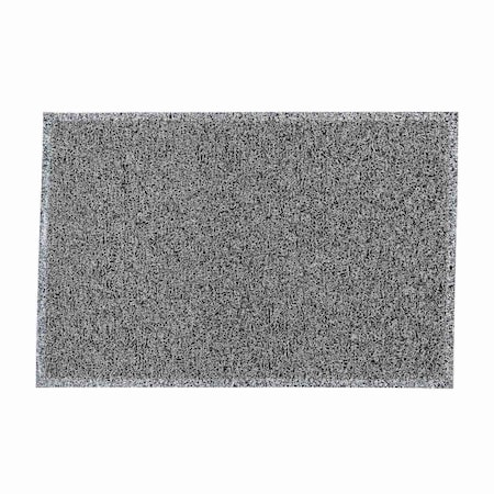 Floortex Mat, Vinyl, 0.47 in Thick, Black / White, 16 in W x 24 in L NREMFLVA0001