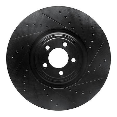 Dynamic Friction Co DFC Brake Rotor - Drilled and Slotted - Black 633-20026R