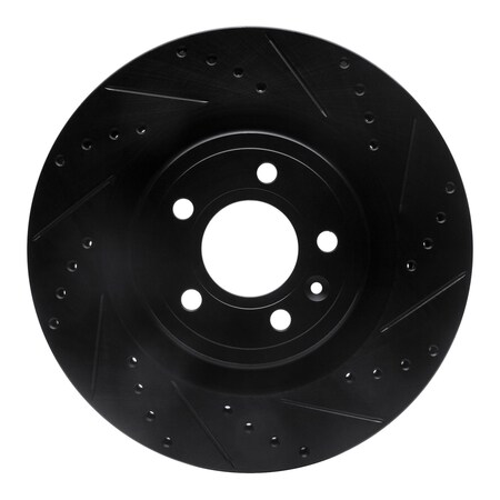 Dynamic Friction Co DFC Brake Rotor - Drilled and Slotted - Black 633-54065R