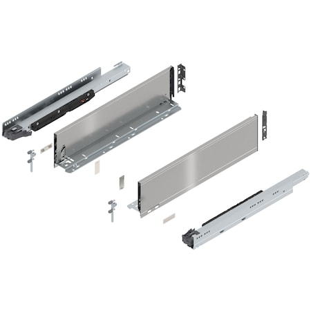 Blum 20in. K Height Legrabox Stainless Drawer Set, 170 Lbs Weight Rating 773K50S0I