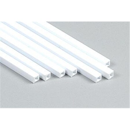 Plastruct 0.12 X 15 In. Square Tube Styrene, Pack Of 7, 7Pk PLS90621