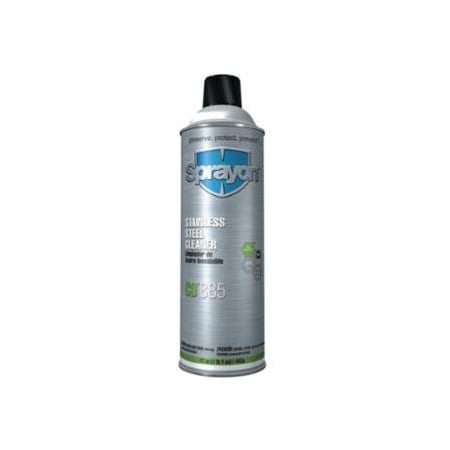 Sprayon CD885 Stainless Steel Cleaner, 17 oz, Aerosol Can, Lemon Scent, 12PK 425-SC0885000
