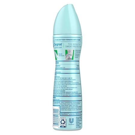 Degree UltraClear Pure Aloe Scent Antiperspirant Deodorant Dry Spray for Women, 3.8 Ounce, 12PK 64380143