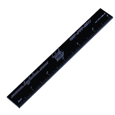 Bojo Tools Non-Marring Black Plastic 6-Inch Ruler PSR-I-PMMA-BK
