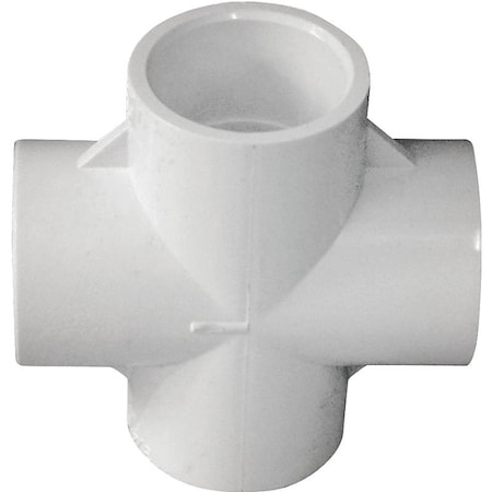 Lasco Pipe Cross, 34 in, Slip, PVC, White, SCH 40 Schedule, 480 psi Pressure 420007BC
