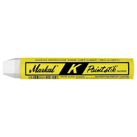 Markal SolidPaintMarker, 4-3/4inL, White, Paint 81820G