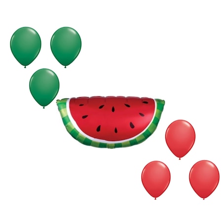 Loonballoon 32 Inch Watermelon Balloon Set 6x latex 96325