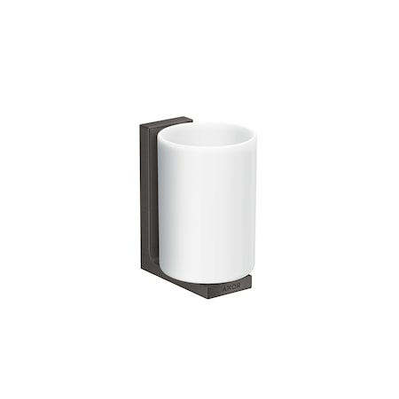 Axor Universal Rectangular Toothbrush Tumbler in Brushed Black Chrome 42604340