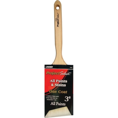 Linzer WC Paint Brush, 3 in W, 314 in L Bristle, Polyester Bristle, Sash Handle 2140-3