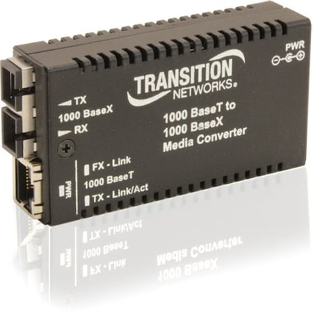 Transition Networks MINI 1000BASET TO 1000BASESX SC MM 220/550M 3.3V - NA M/GE-T-SX-01-NA