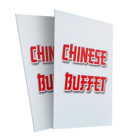 Signmission Chinese Buffet, Plastic Signs Only 24 Inch x 36 Inch, Corrugated Plastic, 2PK CSB-2436-2PACK-Chinese Buffet