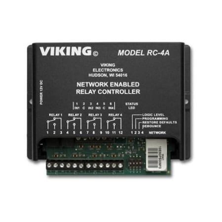 Viking Electronics Network Enabled 4 Relay Controller VK-RC-4A