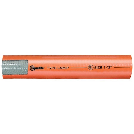 Liquatite Continuous-Flex Liquid-Tight Plastic Conduit, 1-1/2 in Trade Size, 50 ft, 8 in Bend, PVC, Orange LNM-P 15