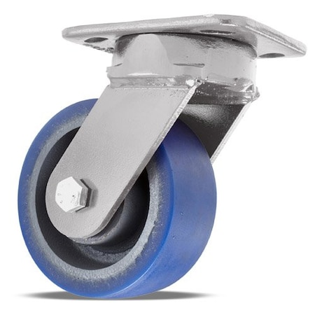 Hamilton Kingpinless Swivel Caster, 5" x 2" Ergo-Glide Wheel (80A), 1/2" Sealed Precision Ball Bearings S-ZFWH-5SPB